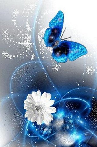 Blue Butterfly Glitter截图1