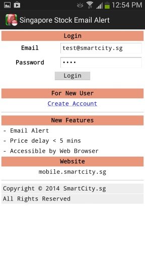 Singapore Stock Email Alert截图4