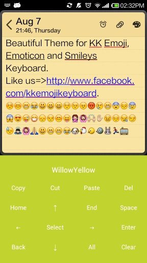 Willow Yellow - Emoji Keyboard截图1