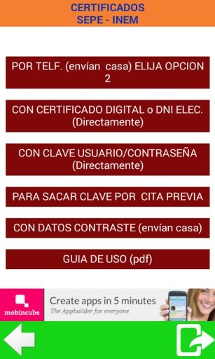 CERTIFICADOS del PARO截图3