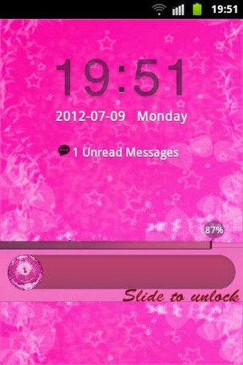 GO Locker Theme Pink Cute Star截图1