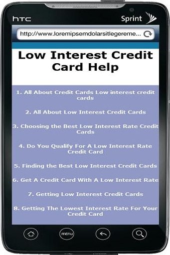 Low Interest Credit Card Help截图1