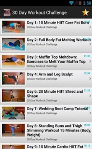 30 Day Workout Challenge截图5