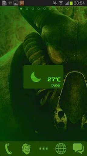 Go Weather Pip Boy 2000 theme截图4