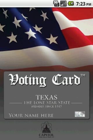 Voting Card Texas Politi...截图3