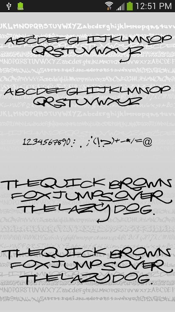 Graffiti for FlipFont&reg; free截图2