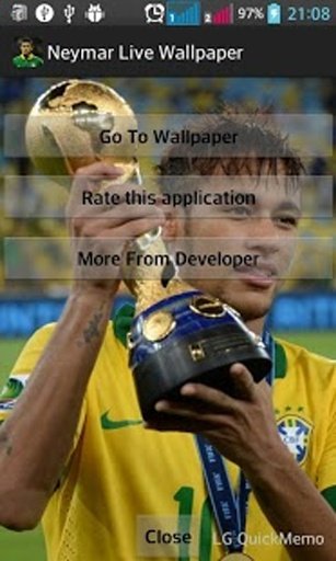 Neymar HD Live Wallpaper截图1