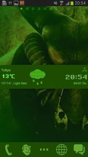 Go Weather Pip Boy 2000 theme截图5