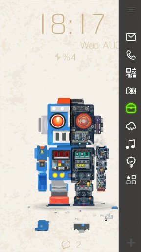 Robot Bobby Live Locker Theme截图4