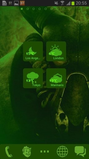 Go Weather Pip Boy 2000 theme截图9