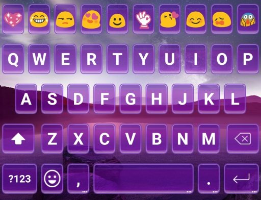 Purple Lake Emoji Keyboard截图3