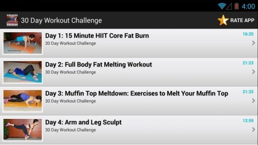 30 Day Workout Challenge截图2