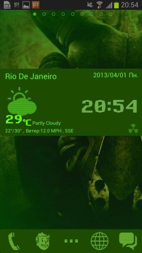 Go Weather Pip Boy 2000 theme截图8