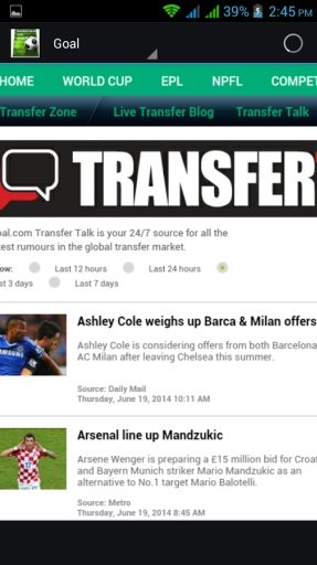 Transfer News Live截图2