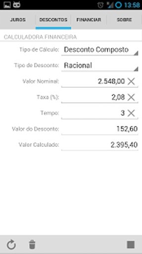 Calculadora Financeira Lite截图3