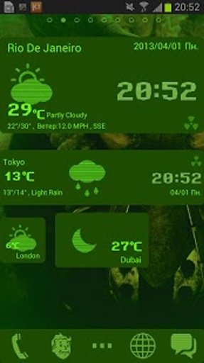 Go Weather Pip Boy 2000 theme截图10