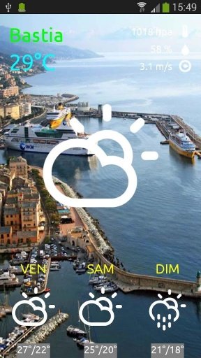 Weather Bastia Sun截图6