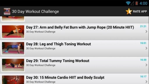 30 Day Workout Challenge截图6