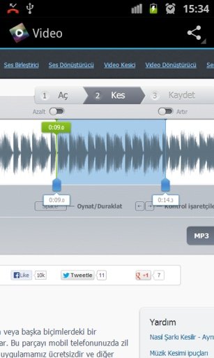 Mp3 Video Kesme Cutter截图1