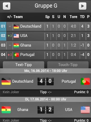 Fussball WM 2014 Tippspiel截图7