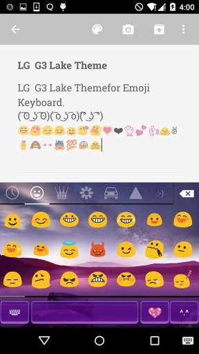 Purple Lake Emoji Keyboard截图5