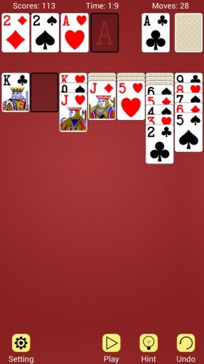 Solitaire Klondike Bbm Msn Qik截图3