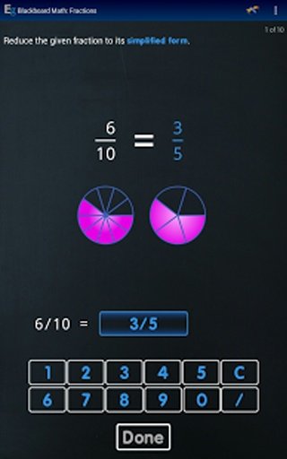 Blackboard Math: Fraction Demo截图5