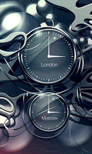 Black clock live wallpaper HD截图8