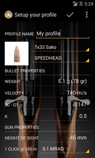 Sako Ballistics Calculator截图2