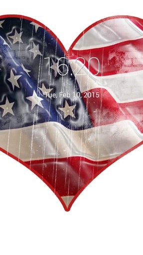 American Flag Lock Screen截图3