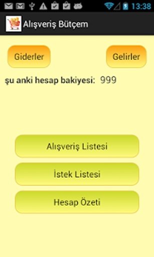 Bütçe Takip Alışveriş Listesi截图9