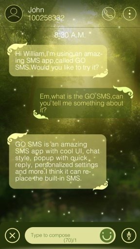 GO SMS SPARK THEME截图1