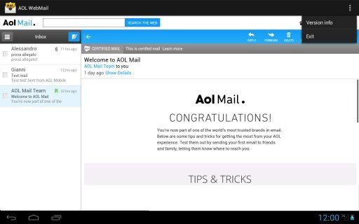 AOL Mail (WebMail)截图3