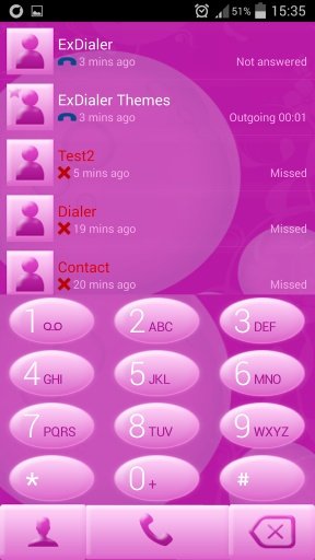ExDialer粉红色泡沫截图6