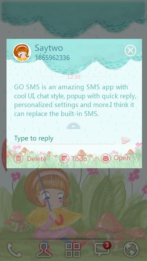 GO SMS SUNNYRAIN THEME截图2