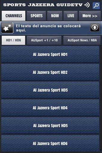 Sports Jazeera Guide TV截图2