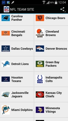 NFL TEAMS SITES截图1