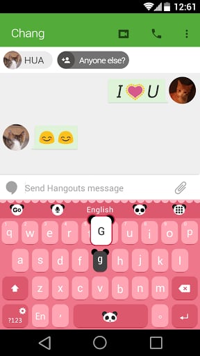 Panda GO Keyboard Emoji Theme截图3