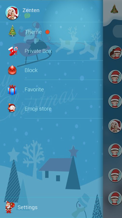 (FREE)GO SMS CHRISTMAS THEME截图9