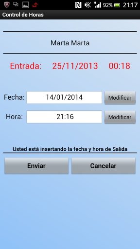 Control de horas NFC截图1