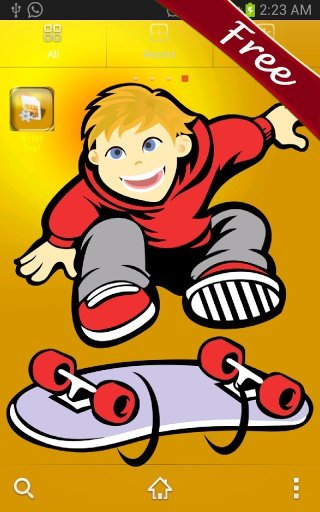 Crazy Skater Go Launcher Theme截图1