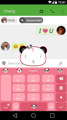 Panda GO Keyboard Emoji Theme截图4