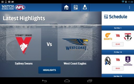 Watch AFL Global Pass截图1