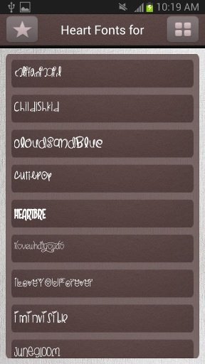 Heart Fonts for Galaxy截图2