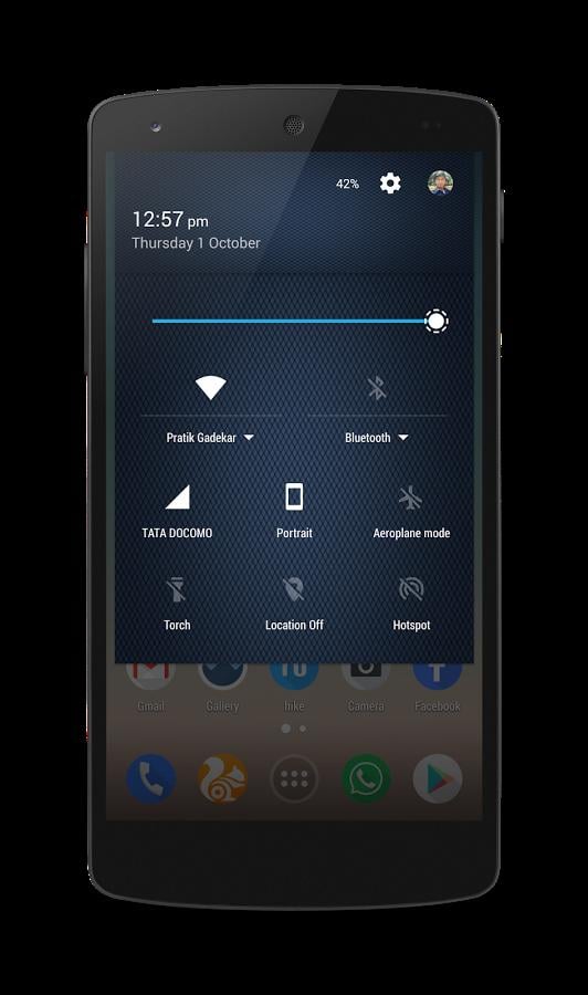 Blue Pattern CM12 Theme截图2