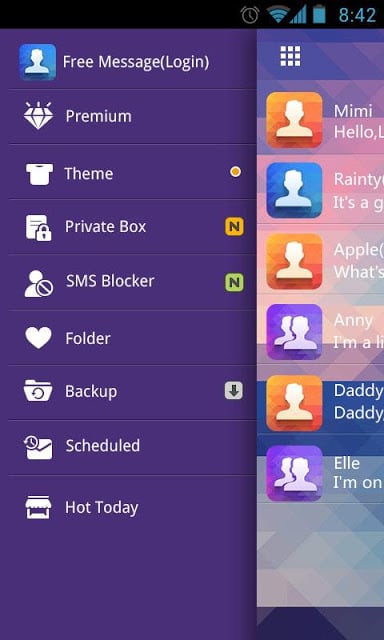 GO SMS Pro Masec Theme EX截图6