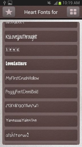 Heart Fonts for Galaxy截图3