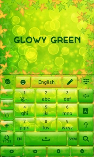 Glowy Green GO Keyboard Theme截图4