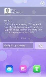 GO SMS Pro OS7 Popup ThemeEX截图3