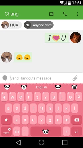 Panda GO Keyboard Emoji Theme截图8